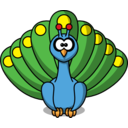 Cartoon Peacock