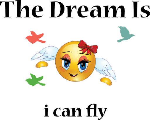 Fly Girl Dream Smiley Emoticon