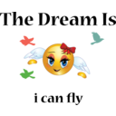 download Fly Girl Dream Smiley Emoticon clipart image with 0 hue color