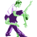 download Dancers In Two Tone Color clipart image with 90 hue color