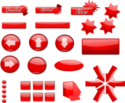 Red Glossy Buttons