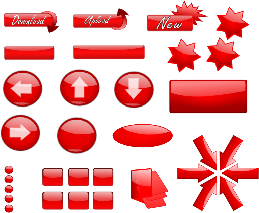 Red Glossy Buttons