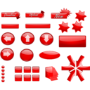 Red Glossy Buttons