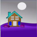 download Cool Home clipart image with 180 hue color