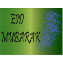 download Eid Mubarak clipart image with 225 hue color