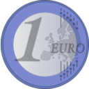 download 1 Euro clipart image with 180 hue color
