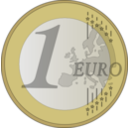 download 1 Euro clipart image with 0 hue color