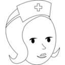 download Nurse Line Art clipart image with 45 hue color