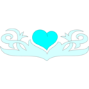 download Heart clipart image with 180 hue color