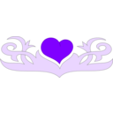 download Heart clipart image with 270 hue color