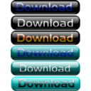 download Download Buttons clipart image with 180 hue color