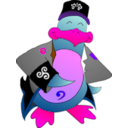 download Pingouin Gadzarts clipart image with 270 hue color