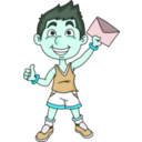 download Mail Boy clipart image with 135 hue color