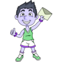 download Mail Boy clipart image with 225 hue color