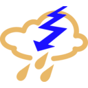 download Simple Weather Symbols clipart image with 180 hue color