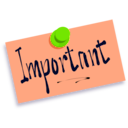 download Thumbtack Note Important clipart image with 90 hue color