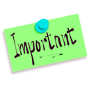 download Thumbtack Note Important clipart image with 180 hue color