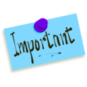 download Thumbtack Note Important clipart image with 270 hue color