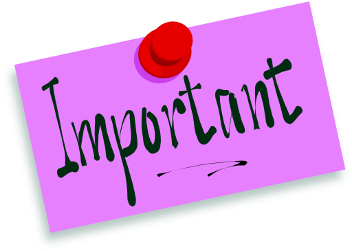 Thumbtack Note Important