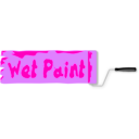 download Wet Paint Sign clipart image with 45 hue color