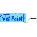 download Wet Paint Sign clipart image with 315 hue color