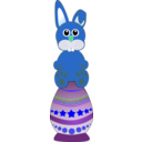 download Funny Baby Bunny Sitting On An Easter Egg clipart image with 180 hue color