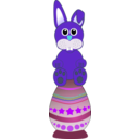 download Funny Baby Bunny Sitting On An Easter Egg clipart image with 225 hue color