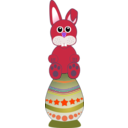 download Funny Baby Bunny Sitting On An Easter Egg clipart image with 315 hue color