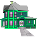 download Gingerbread House clipart image with 90 hue color