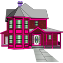 download Gingerbread House clipart image with 270 hue color