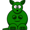 download Cartoon Kangaroo clipart image with 90 hue color