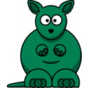 download Cartoon Kangaroo clipart image with 135 hue color
