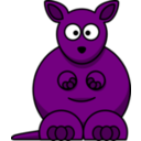 download Cartoon Kangaroo clipart image with 270 hue color