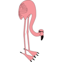 download Flamingo clipart image with 0 hue color