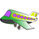 download Funny Airplane Two clipart image with 45 hue color
