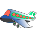 download Funny Airplane Two clipart image with 135 hue color