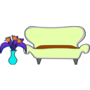 download Sofa clipart image with 180 hue color