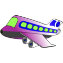 download Funny Airplane Two clipart image with 225 hue color