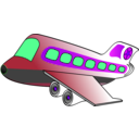 download Funny Airplane Two clipart image with 270 hue color