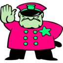 download Police Man clipart image with 90 hue color