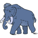 download Wooly Mammoth clipart image with 180 hue color