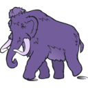 download Wooly Mammoth clipart image with 225 hue color