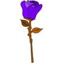 download Freehand Rose clipart image with 270 hue color