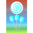 download Lollipops Candy clipart image with 180 hue color