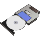 download Slim Cd Drive clipart image with 180 hue color