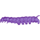 download Caterpillar clipart image with 180 hue color