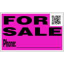 download For Sale Sign With Qr Code clipart image with 315 hue color