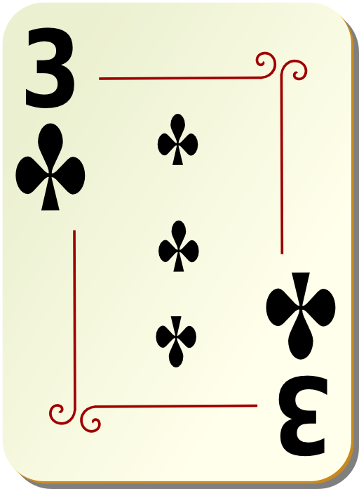 Ornamental Deck 3 Of Clubs