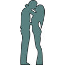 download Couple clipart image with 180 hue color