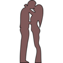 download Couple clipart image with 0 hue color